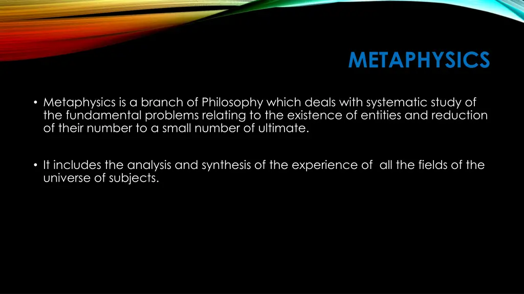 metaphysics