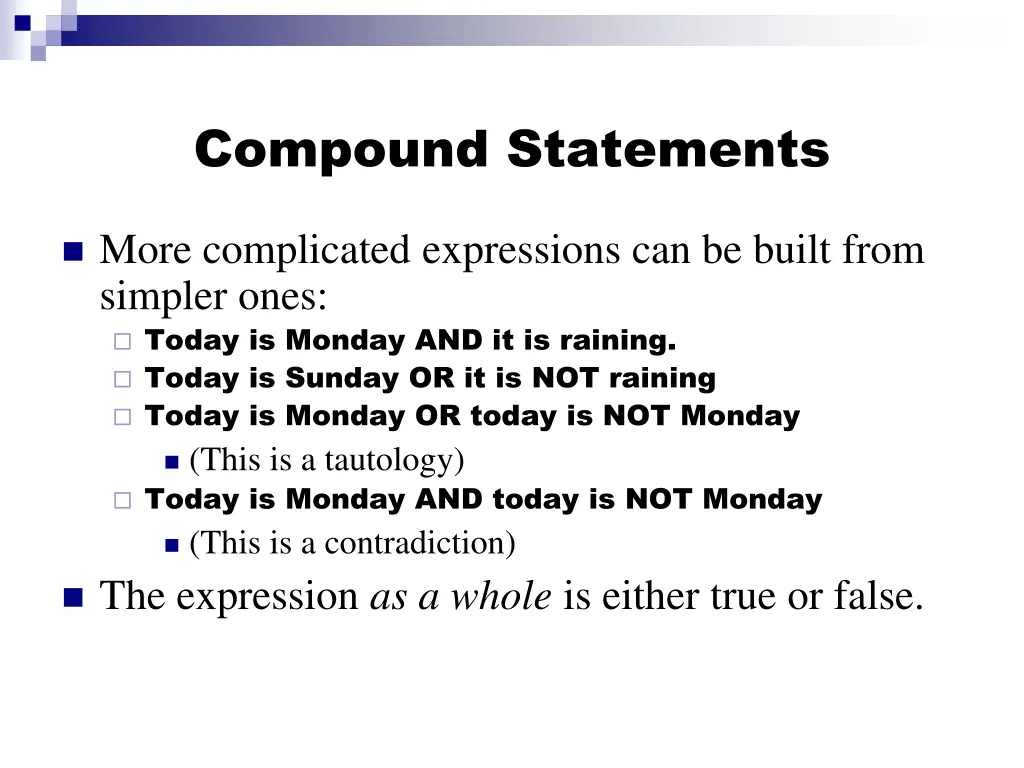 compound statements