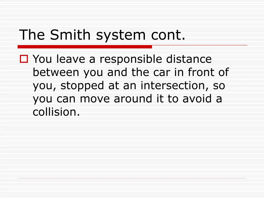 the smith system cont 1