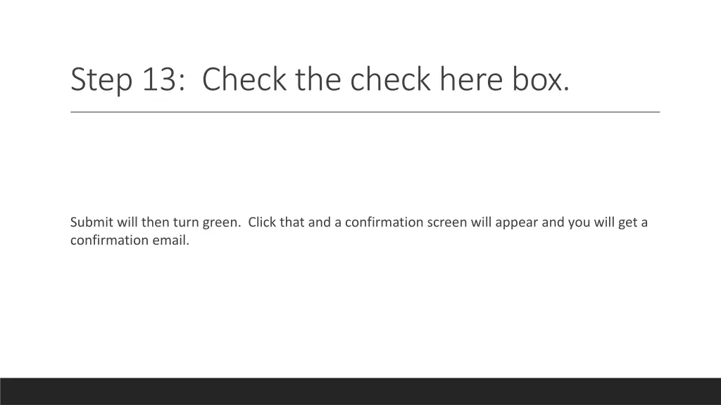 step 13 check the check here box