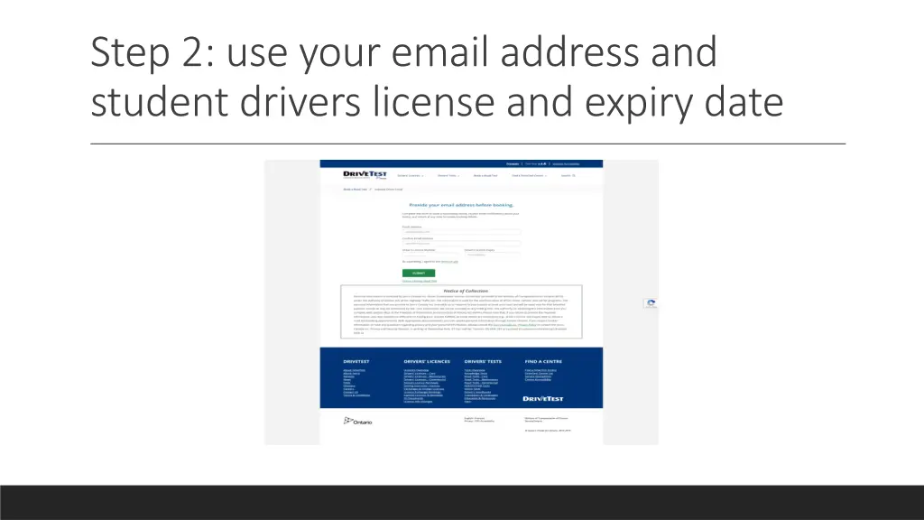 step 2 use your email address and student drivers