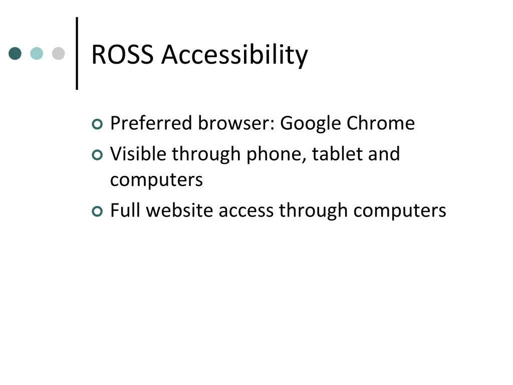 ross accessibility