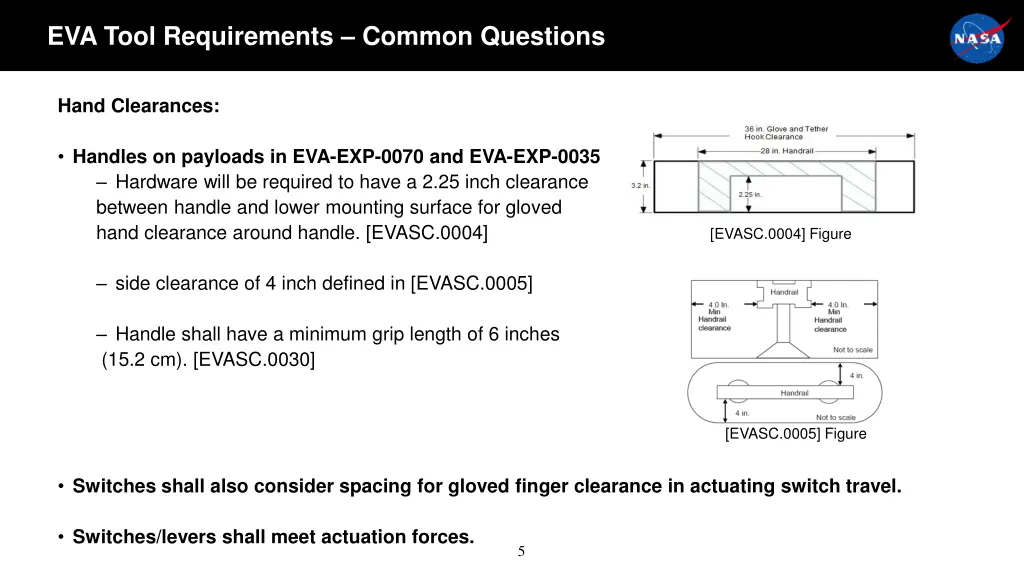 eva tool requirements common questions 1