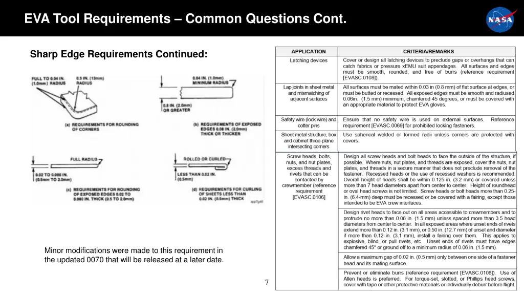 eva tool requirements common questions cont 1