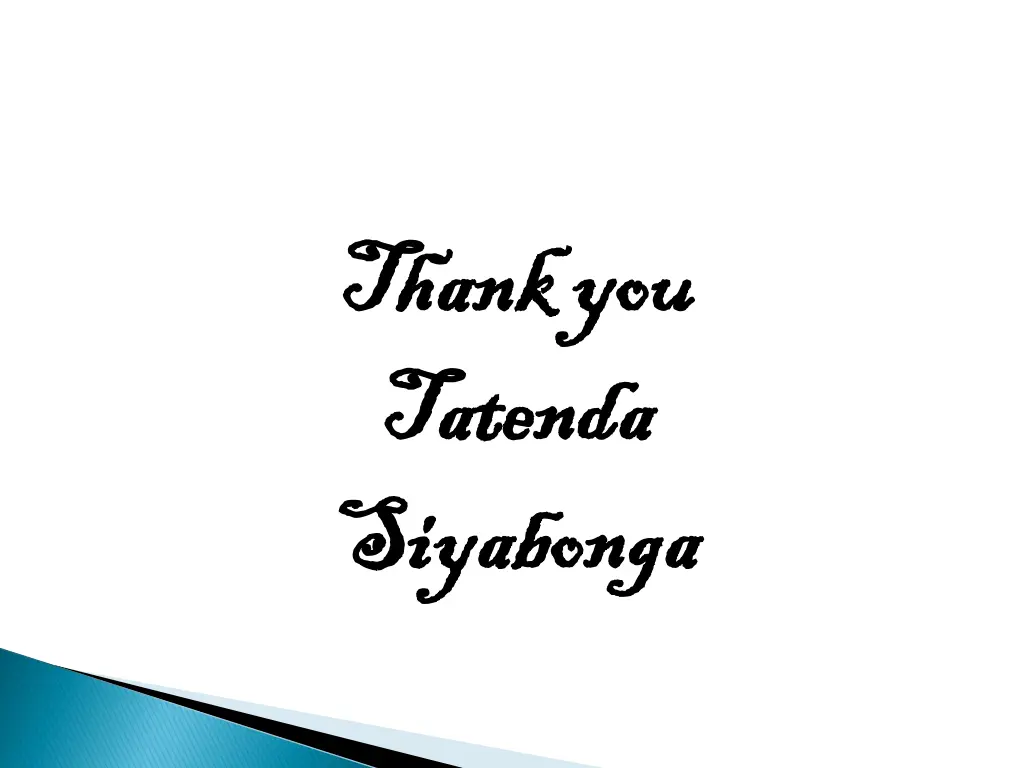 thank you thank you tatenda tatenda siyabonga