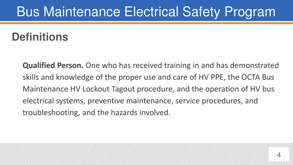 bus maintenance electrical safety program 1