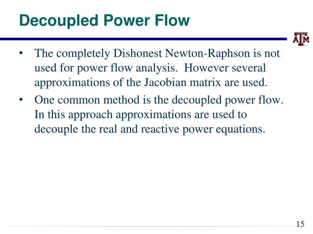 decoupled power flow