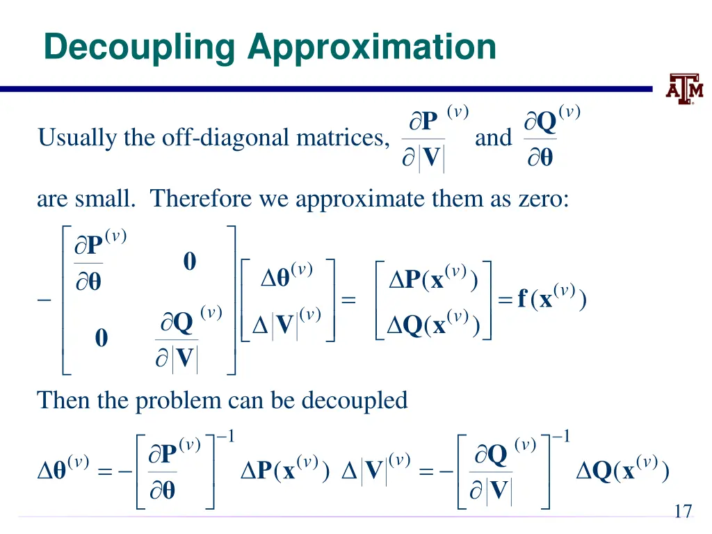 decoupling approximation