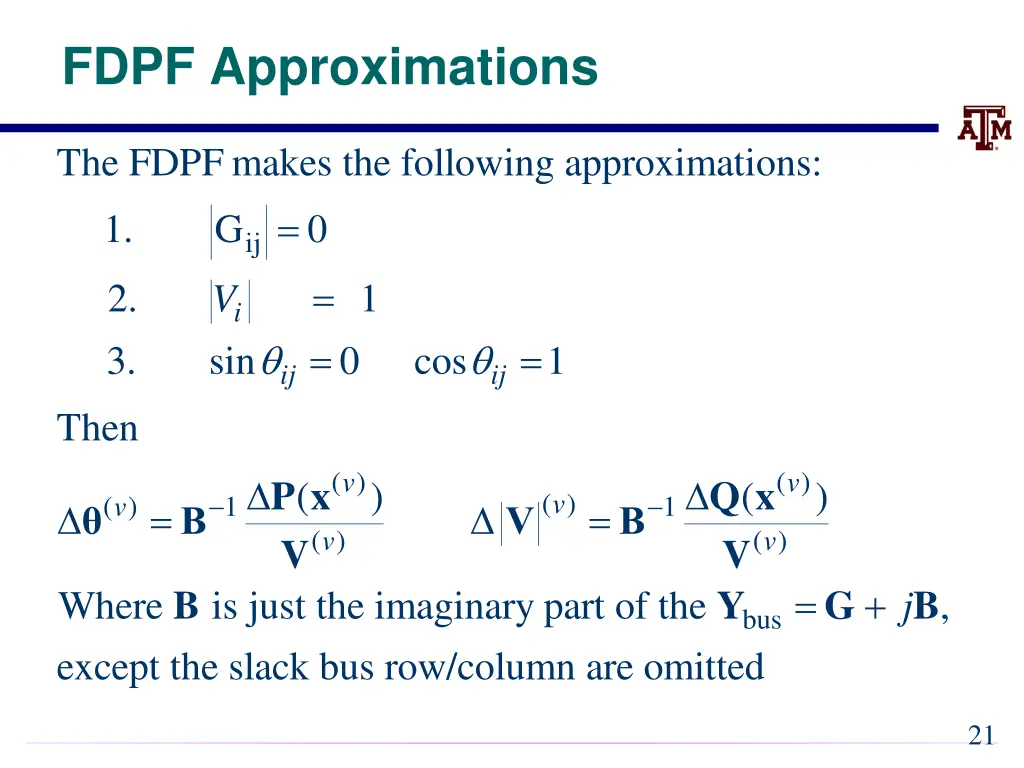 fdpf approximations