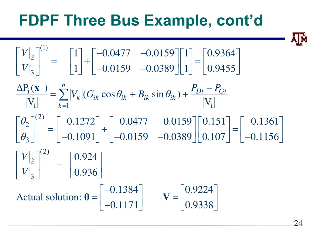 fdpf three bus example cont d 1