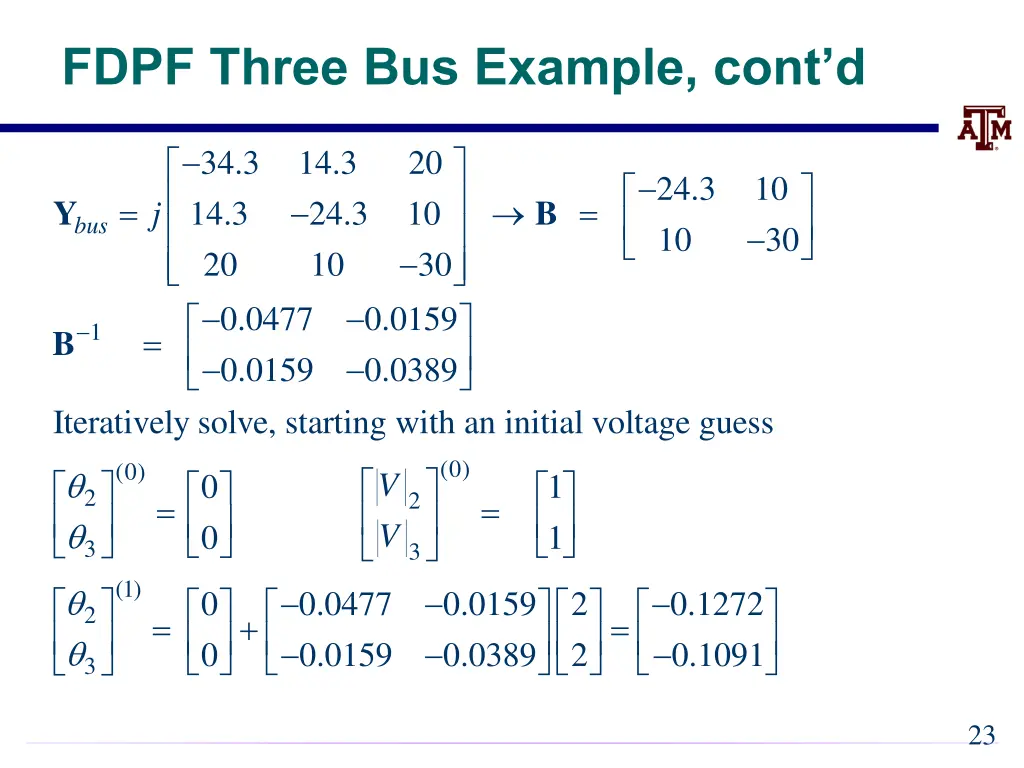 fdpf three bus example cont d