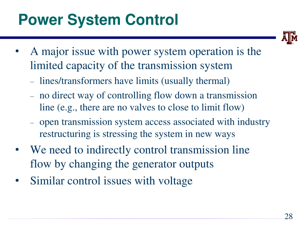 power system control