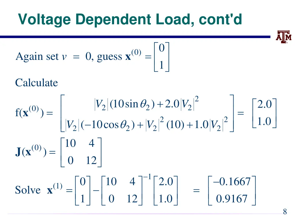 voltage dependent load cont d