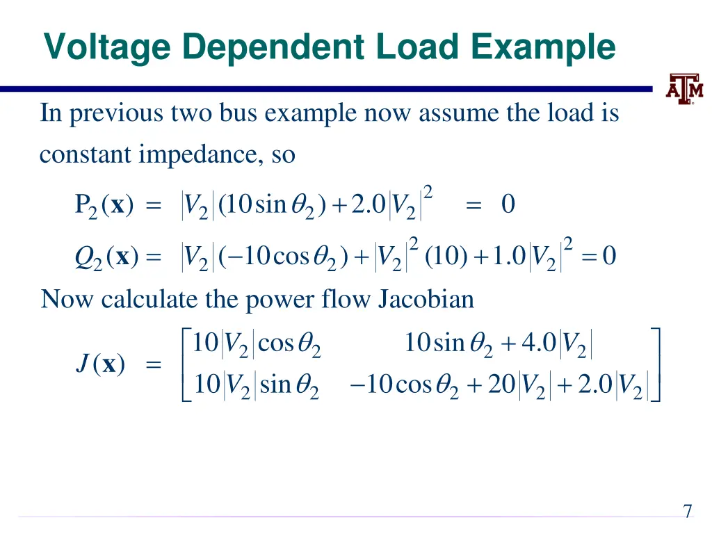 voltage dependent load example