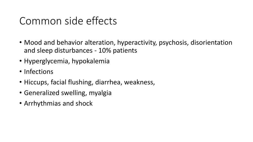 common side effects