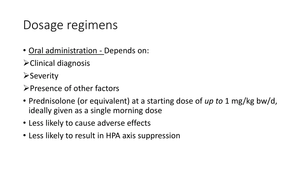 dosage regimens