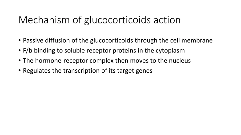 mechanism of glucocorticoids action