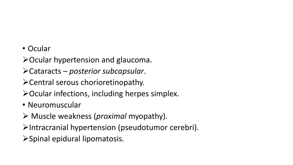 ocular ocular hypertension and glaucoma cataracts