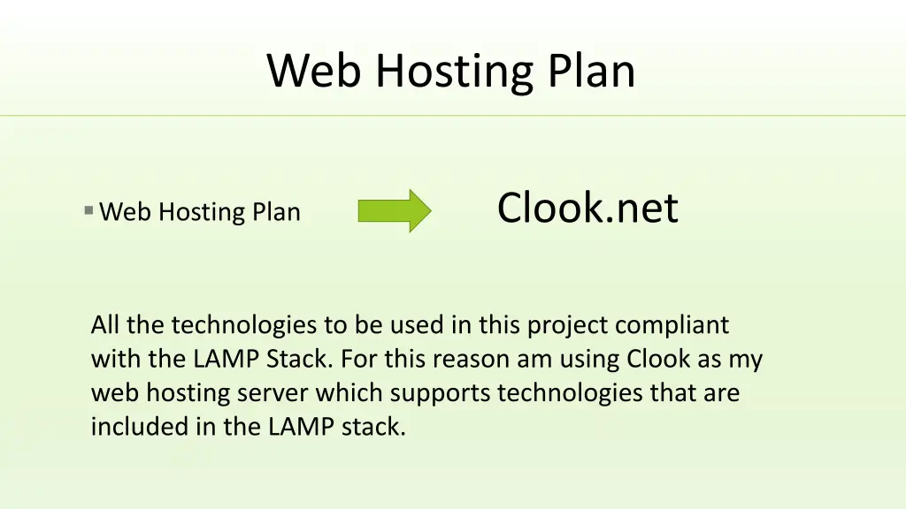 web hosting plan