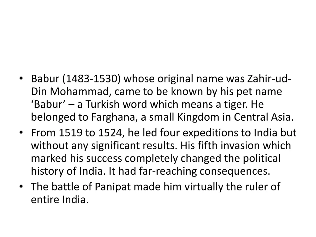 babur 1483 1530 whose original name was zahir