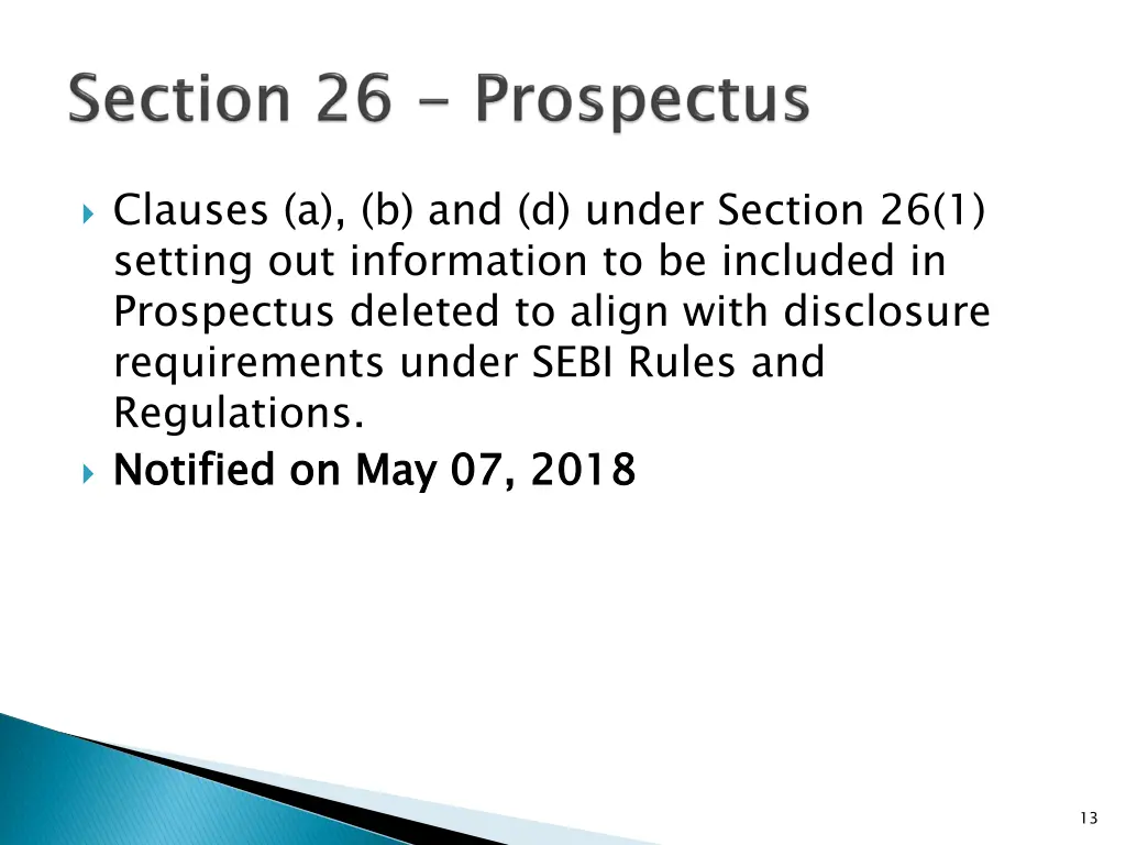 clauses a b and d under section 26 1 setting