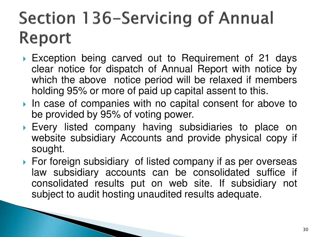 exception being carved out to requirement