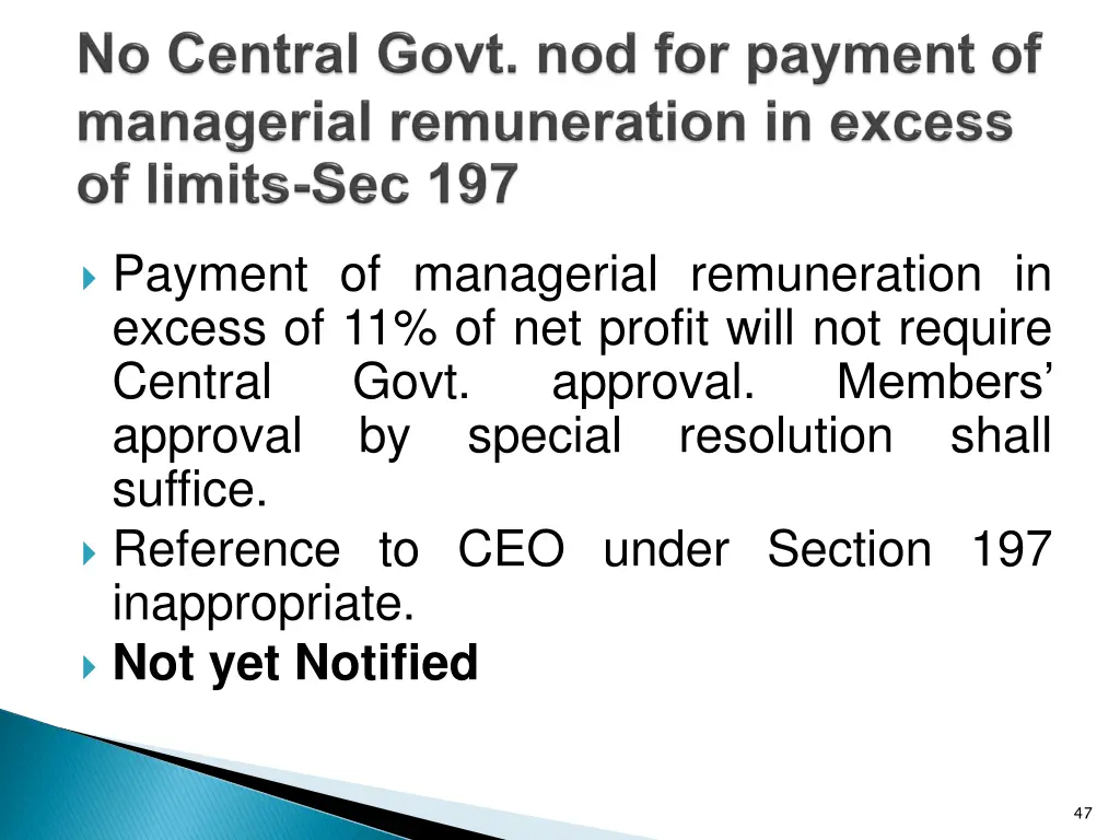 payment of managerial remuneration in excess