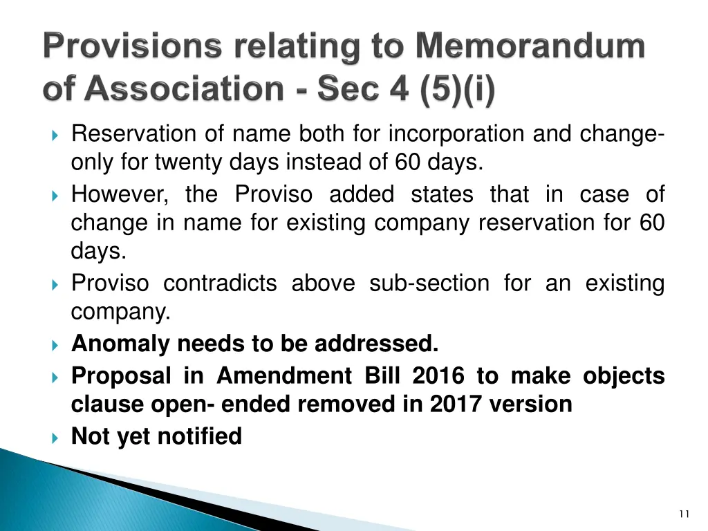 reservation of name both for incorporation