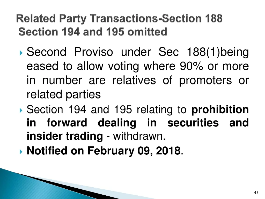 second proviso under sec 188 1 being eased