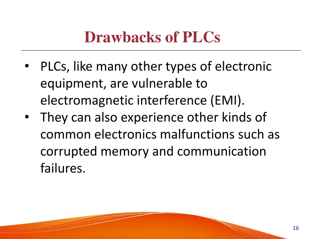 drawbacks of plcs 2