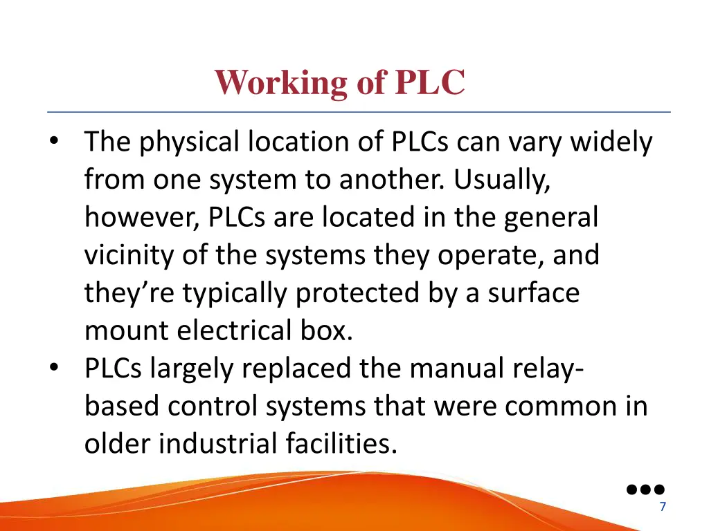 working of plc 1