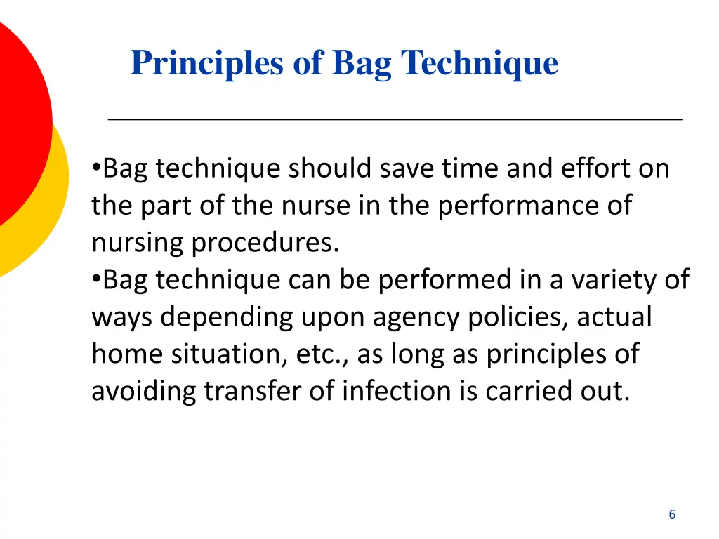 principles of bag technique 1