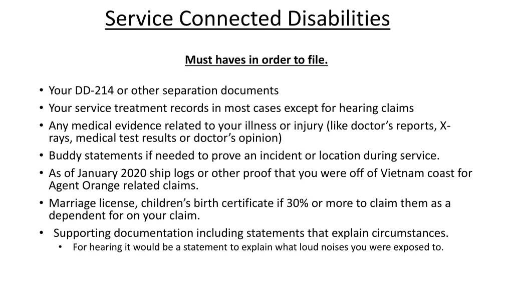 service connected disabilities 3