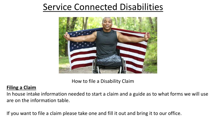 service connected disabilities