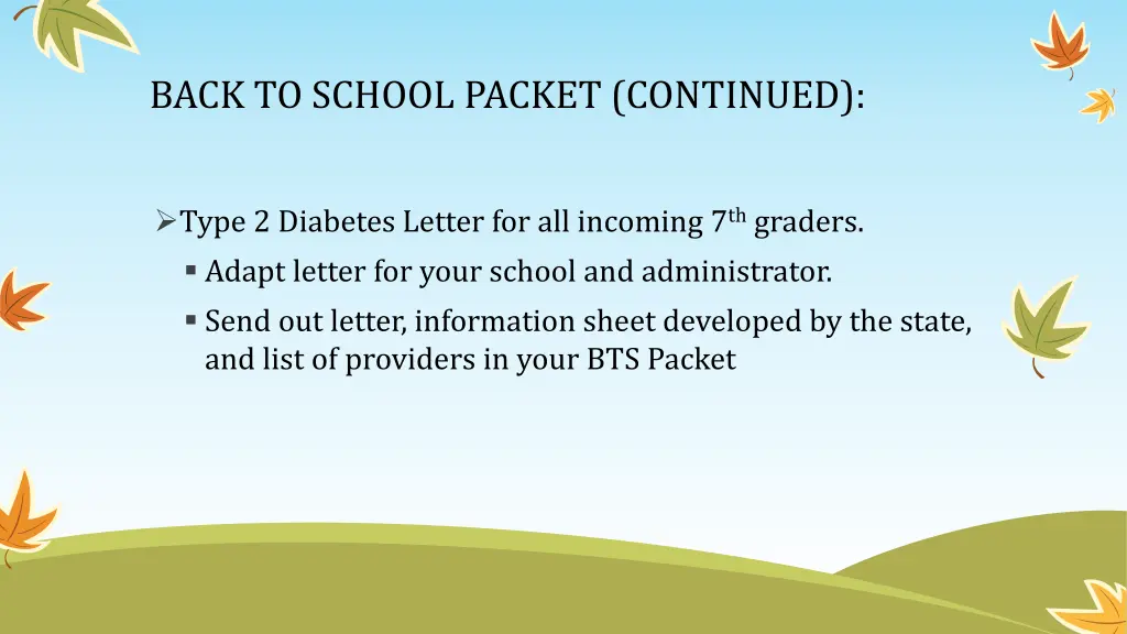 back to school packet continued