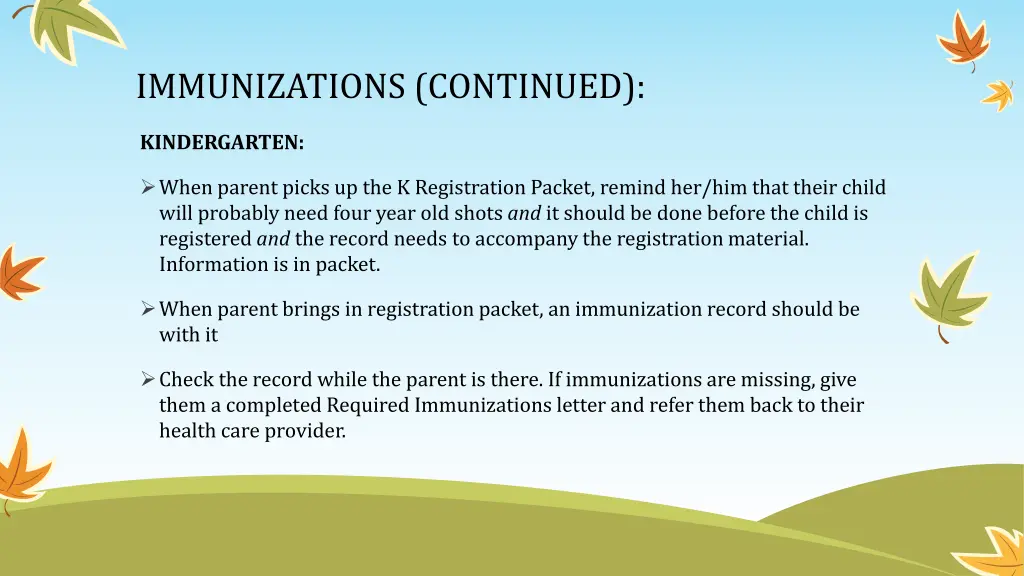 immunizations continued 1