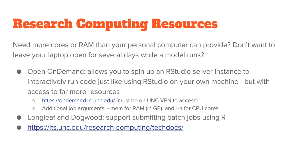 research computing resources