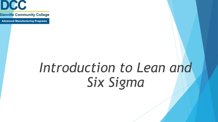 introduction to lean and six sigma