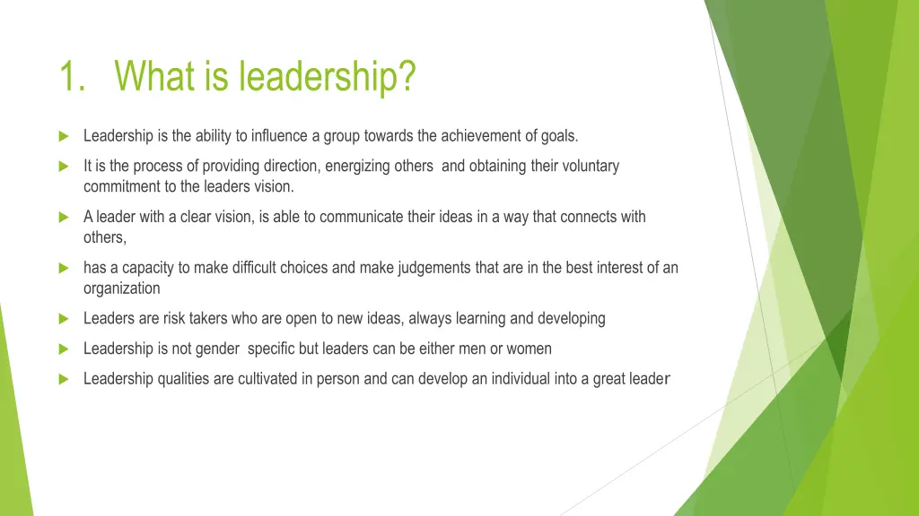 1 what is leadership