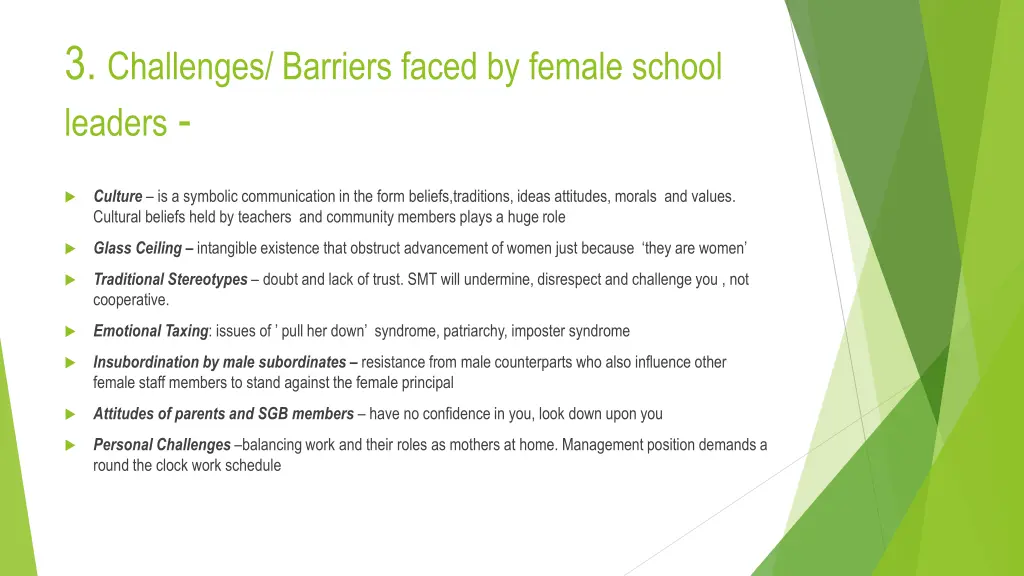 3 challenges barriers faced by female school