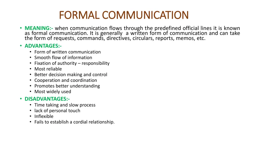 formal communication formal communication meaning