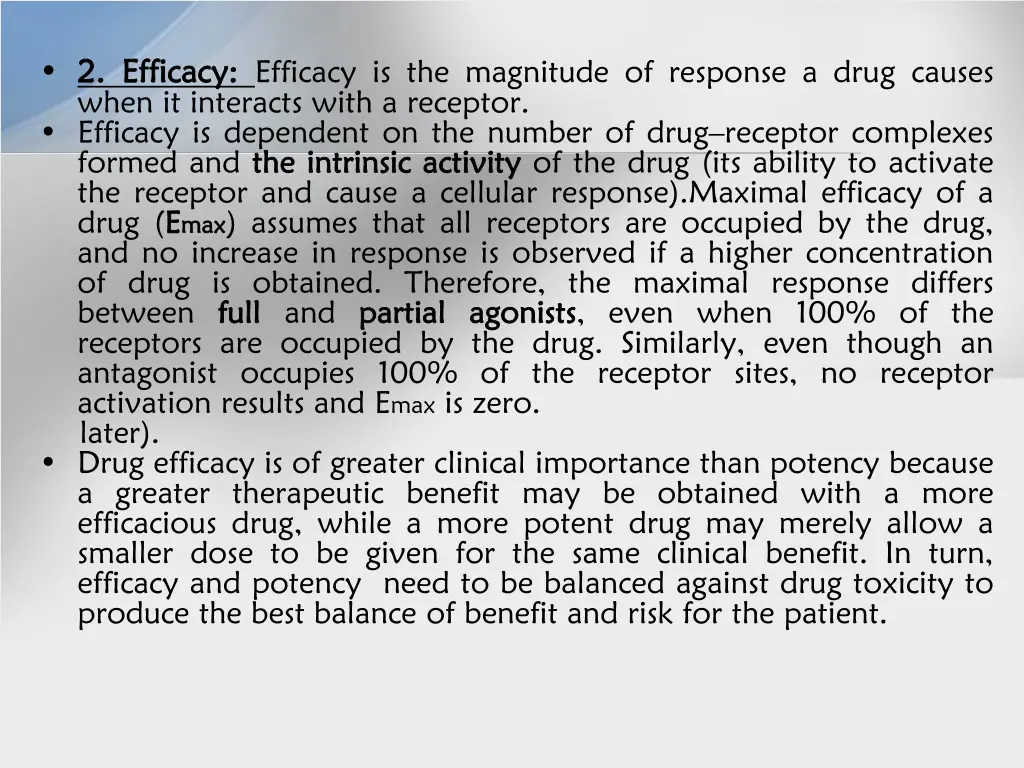 2 2 efficacy efficacy efficacy is the magnitude