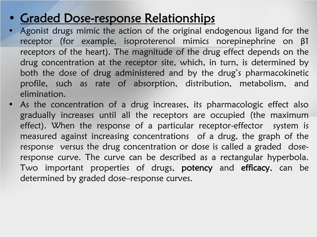 graded dose graded dose response relationships