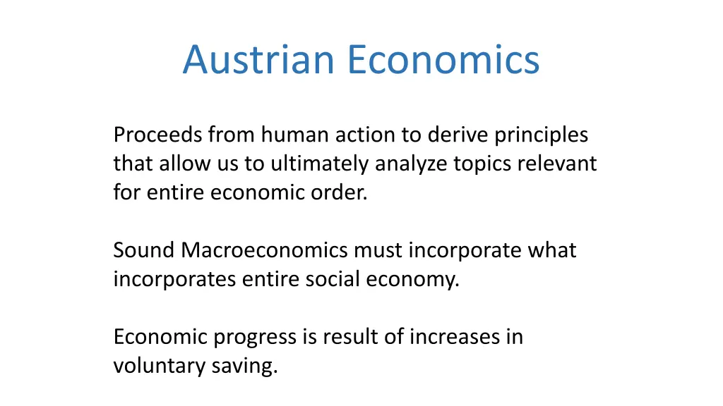 austrian economics