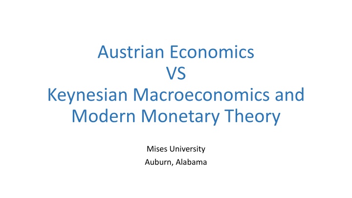 austrian economics vs keynesian macroeconomics