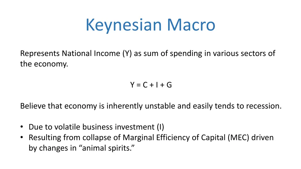 keynesian macro