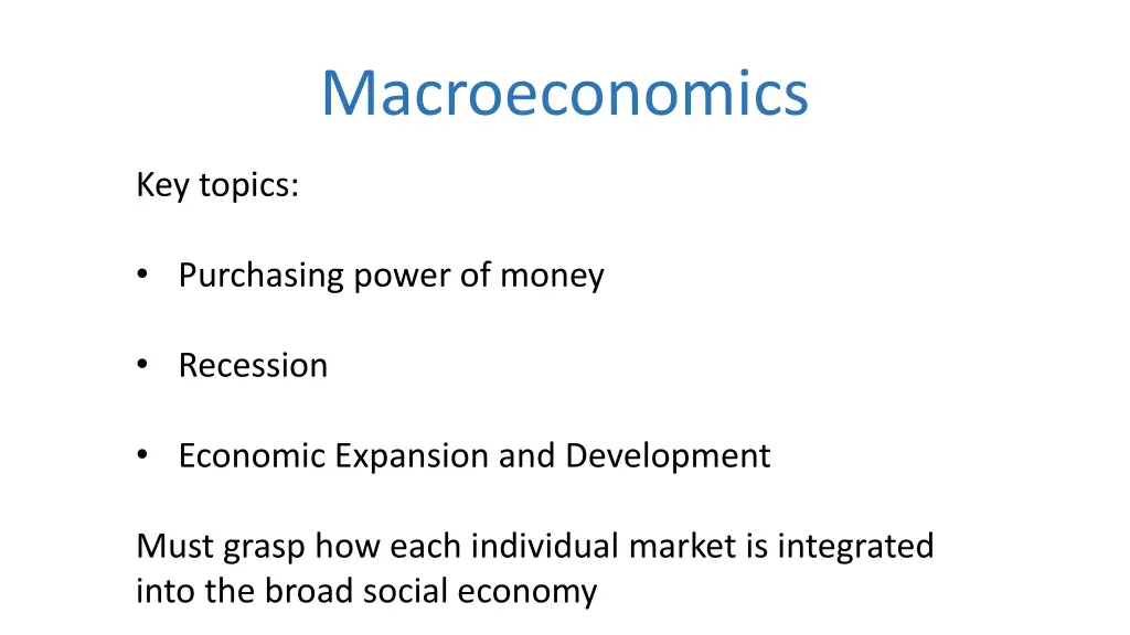 macroeconomics 1