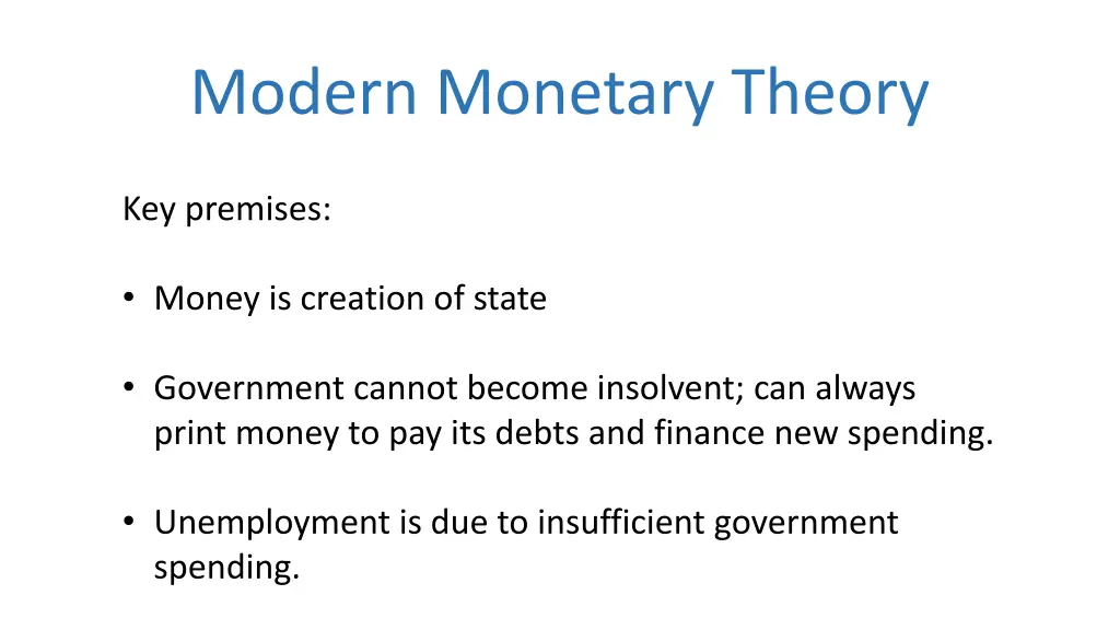 modern monetary theory