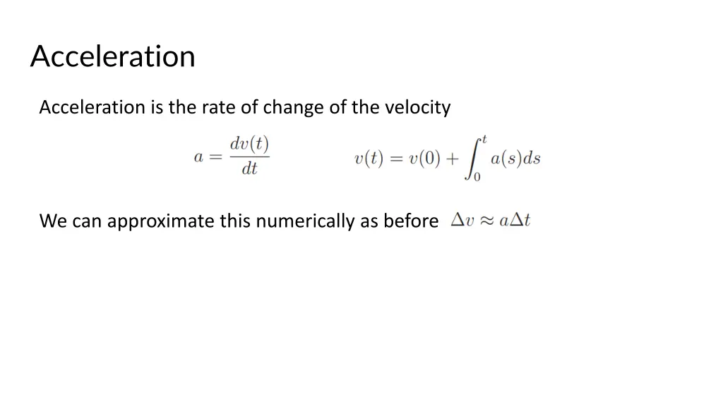 acceleration