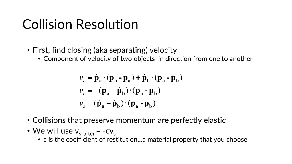 collision resolution